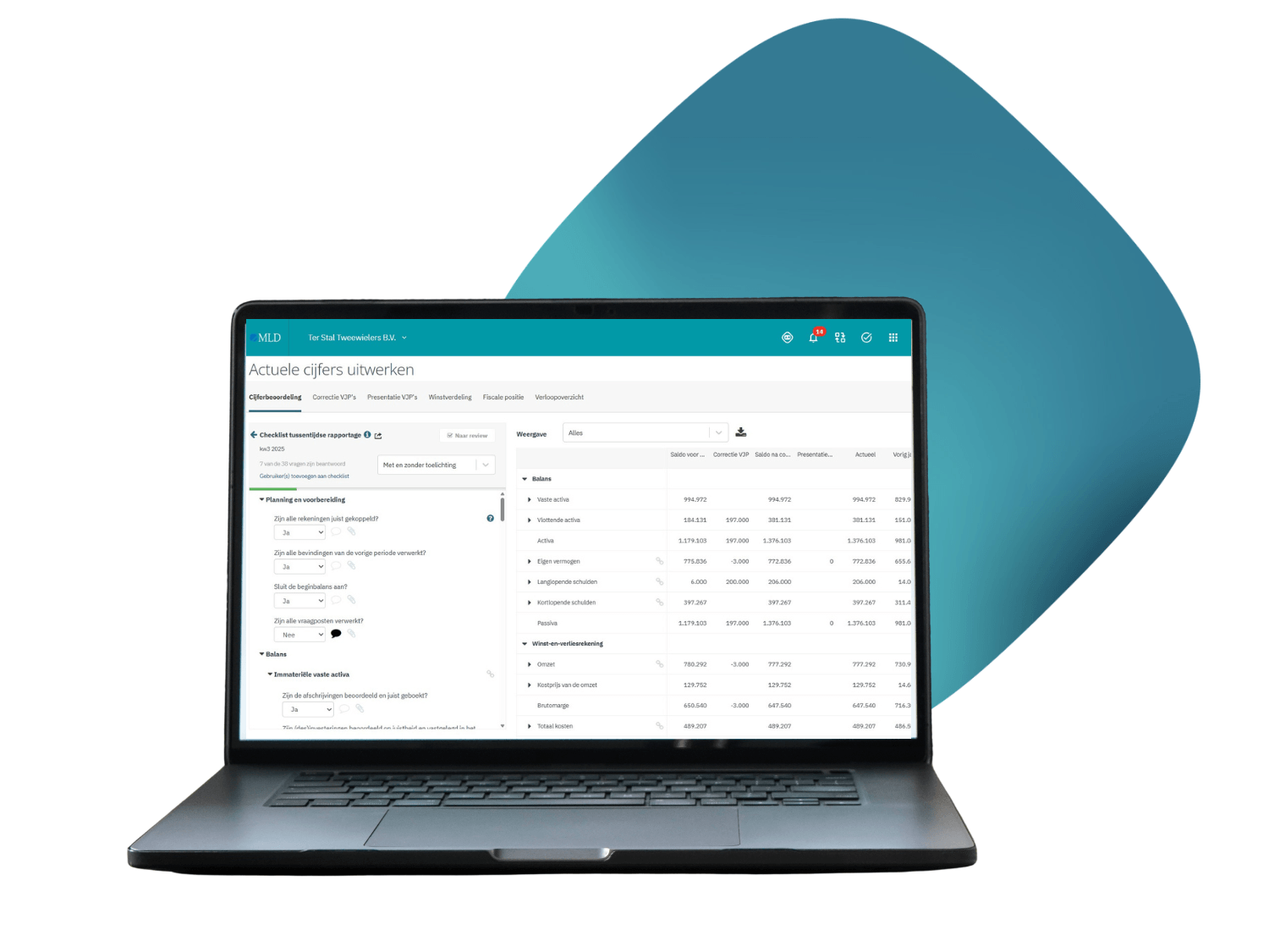 Visionplanner Core - Actuele cijfers uitwerken