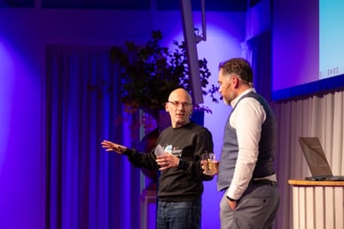 Joris Joppe en Klaas Dijkhof tijdens Inspire 2023