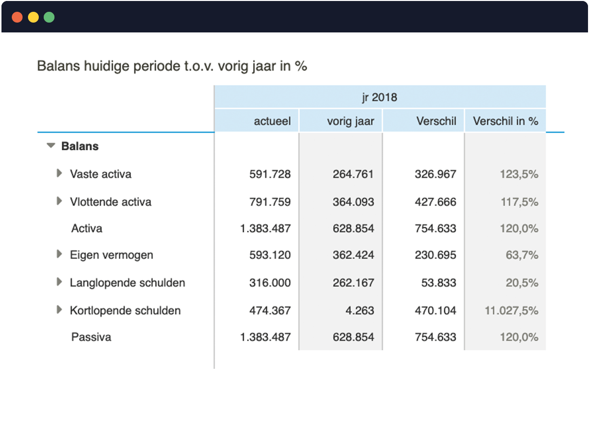 Ook financieel verslag in Visionplanner