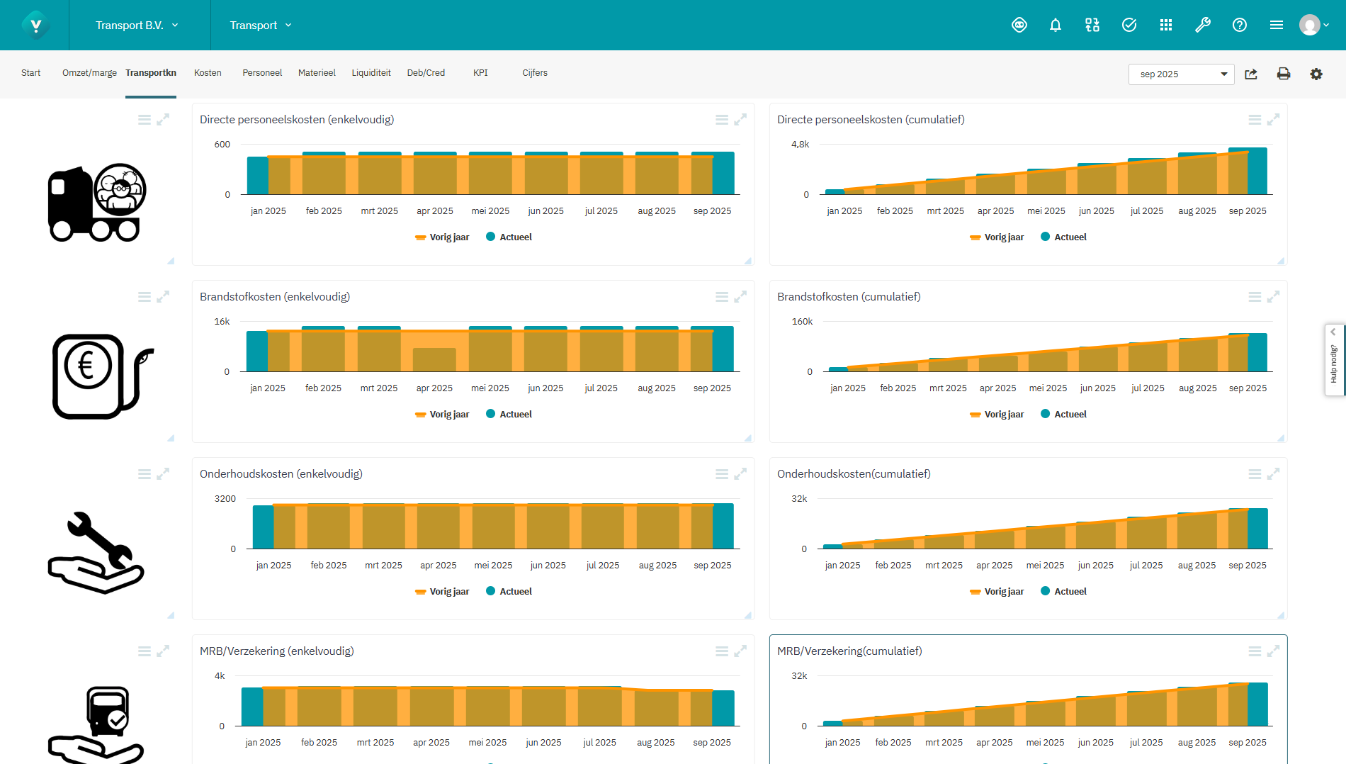 Screenshot Transportkosten
