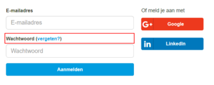 wachtwoord vergeten