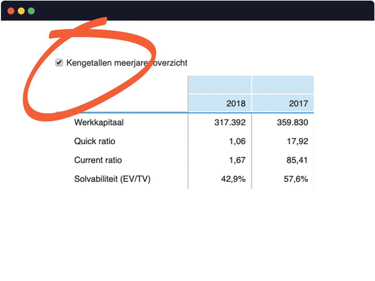 Resultaatanalyse, financiële positie en kengetallen