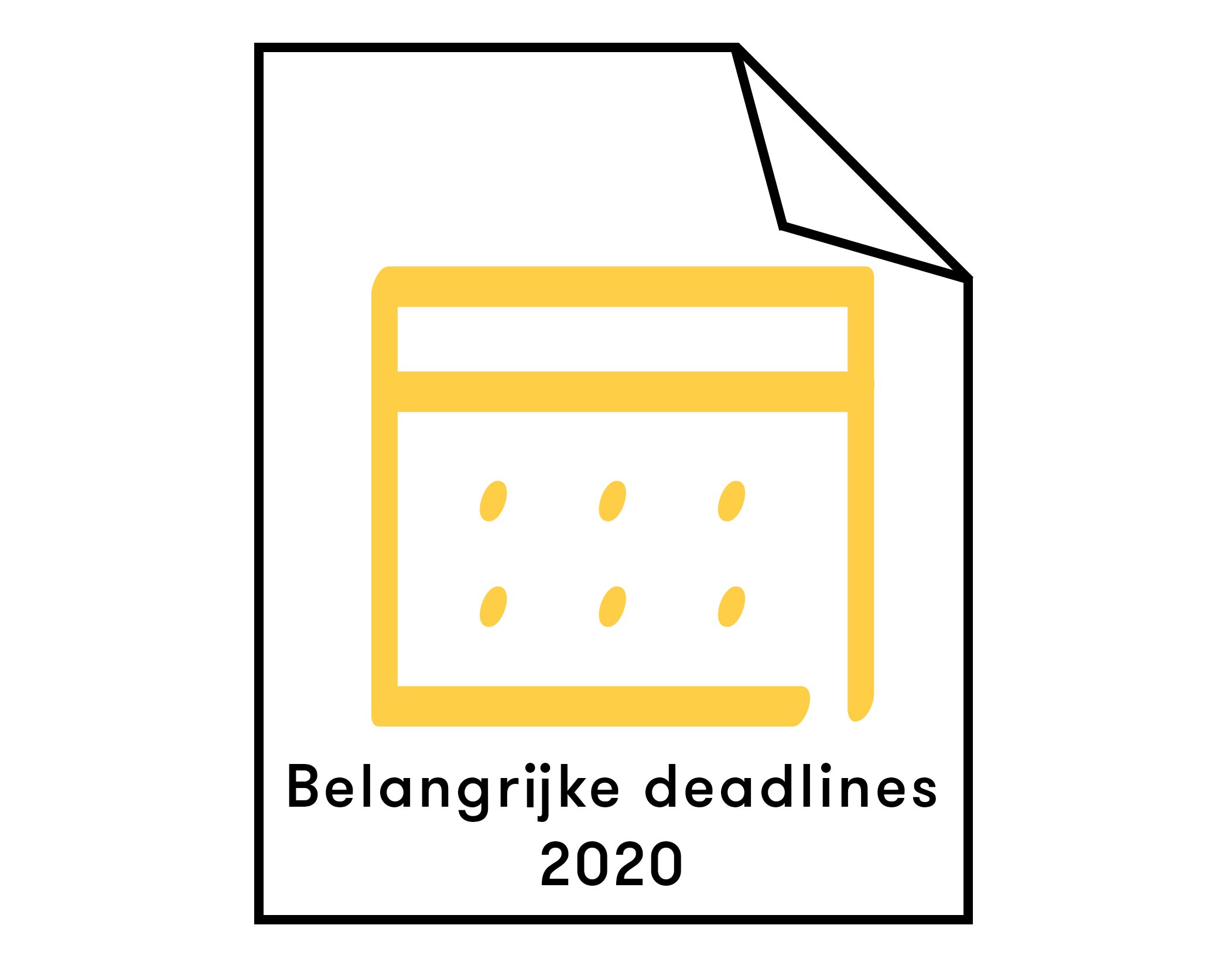 afbeeldig belangrijke deadlines 2020